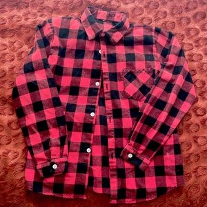 Kids red and black flannel
